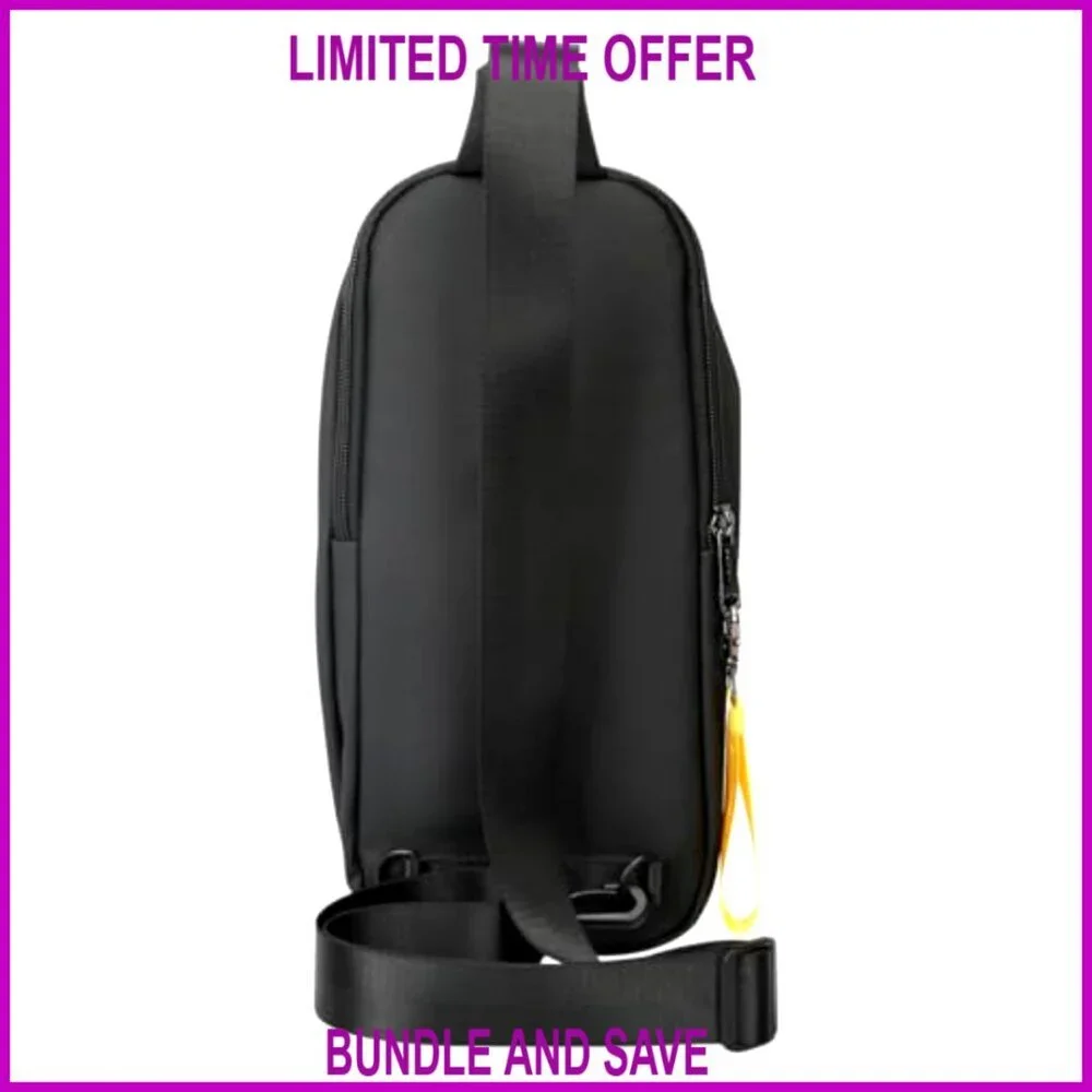 Microfiber Sling Bag with Water-Repellent Exterior for Commuting